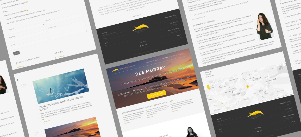 Dee Murray Therapies website screen-shots