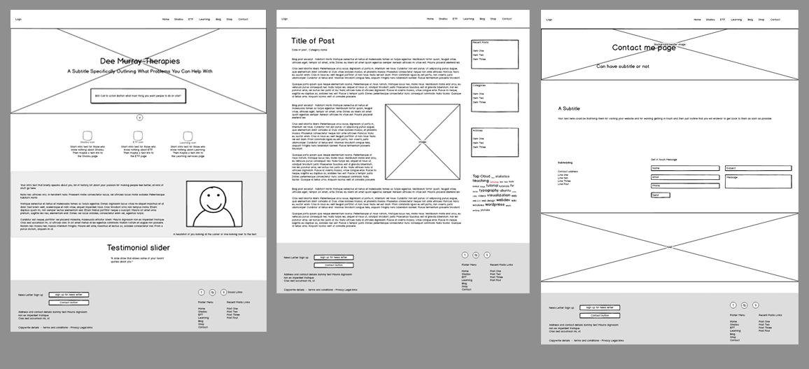 website wireframe images