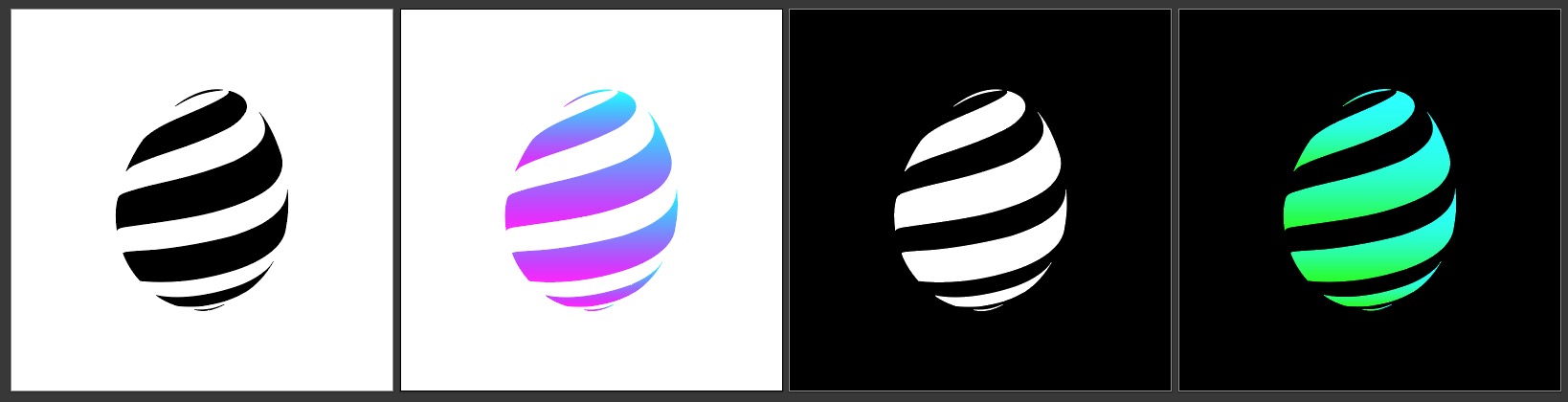 The Magic Egg Logo in a few different variations
