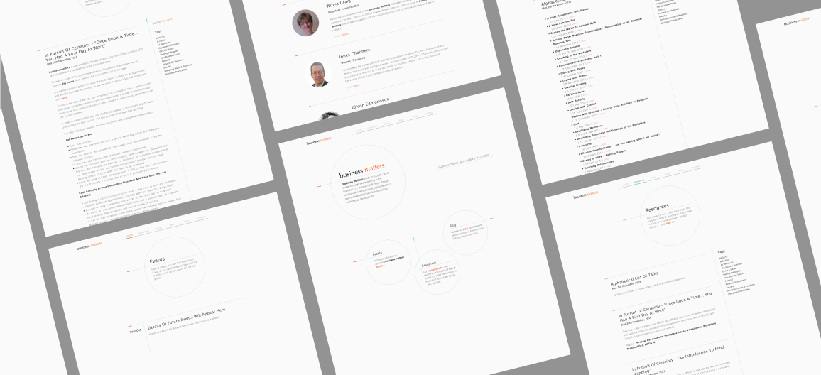 Business Matters website screen-shots
