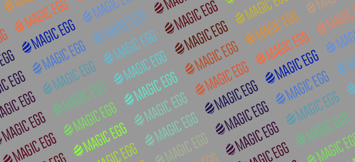 Magic Egg logos in different colors