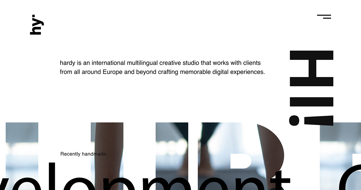 image of white space design in a website